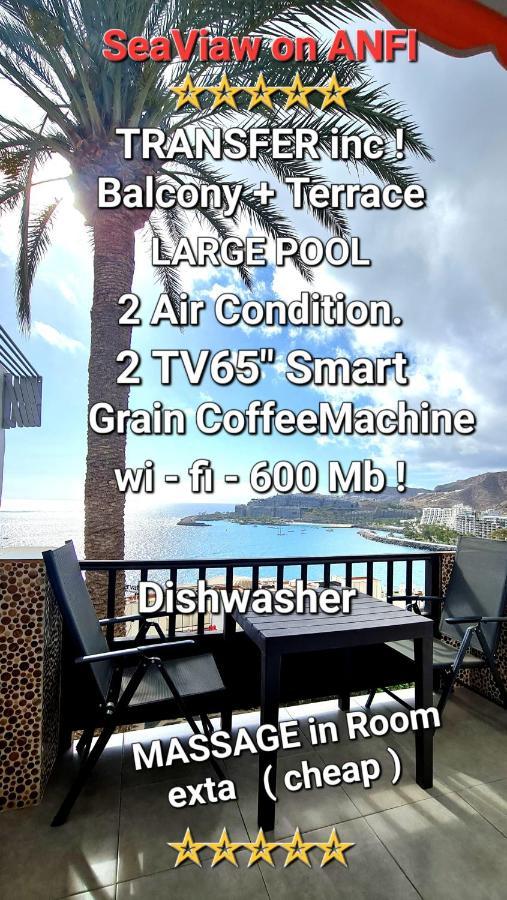 Deluxe Seaview-Sunsets !Transfe-R Inc! Pool,2Aircond,2Tv65",600Mb Dishwasher,,2 Beaches,Anfi-View Apartment Patalavaca Bagian luar foto